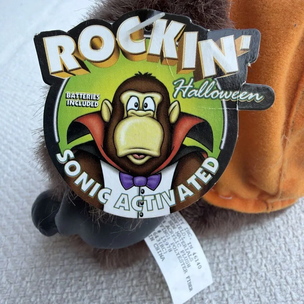 Novelty Inc Rockin Halloween Gorilla Pumpkin Animated Plush Parts Repair Vintage